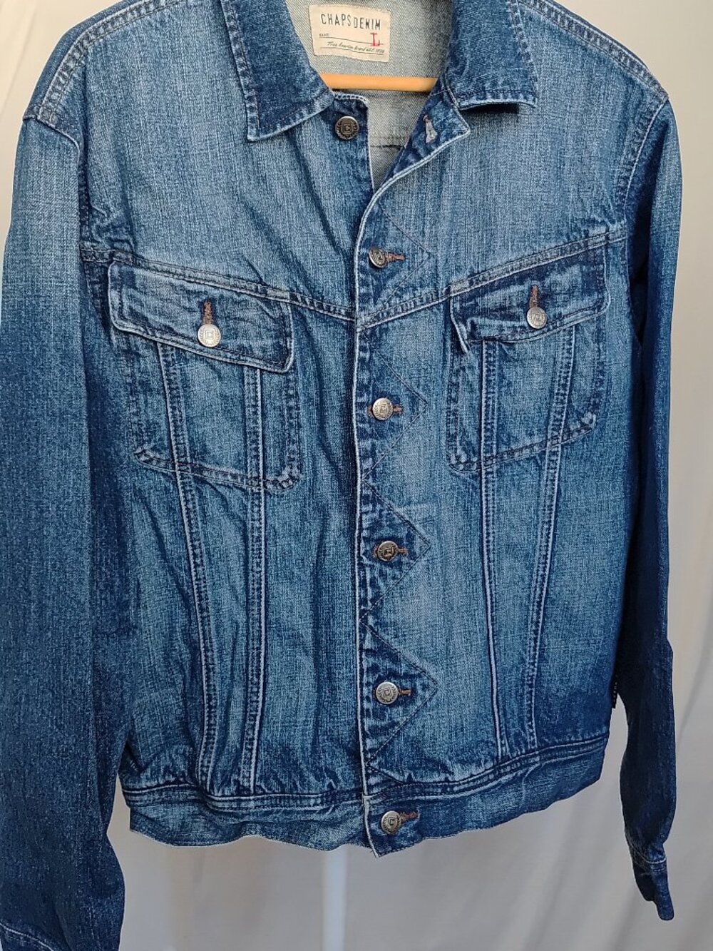 Chaps Denim Men's Blue Jacket Size L